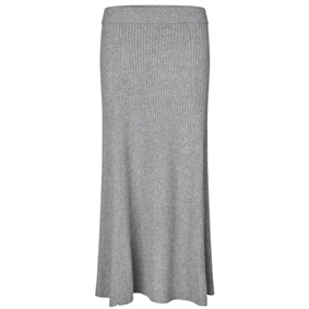 Dea Kudibal Gabbydea Strik Nederdel, Grey Melange